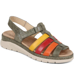 Touch-Fasten Leather Sandals  - CAL39020 / 325 263