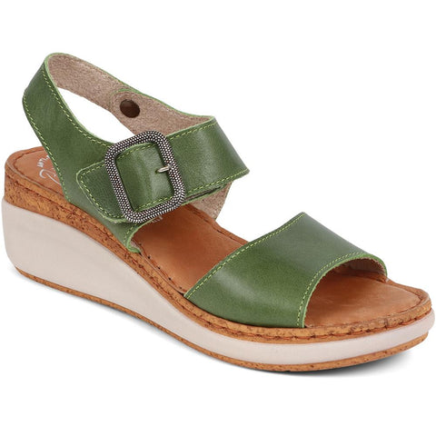Leather Wedge Sandals  - FLY39005 / 324 754